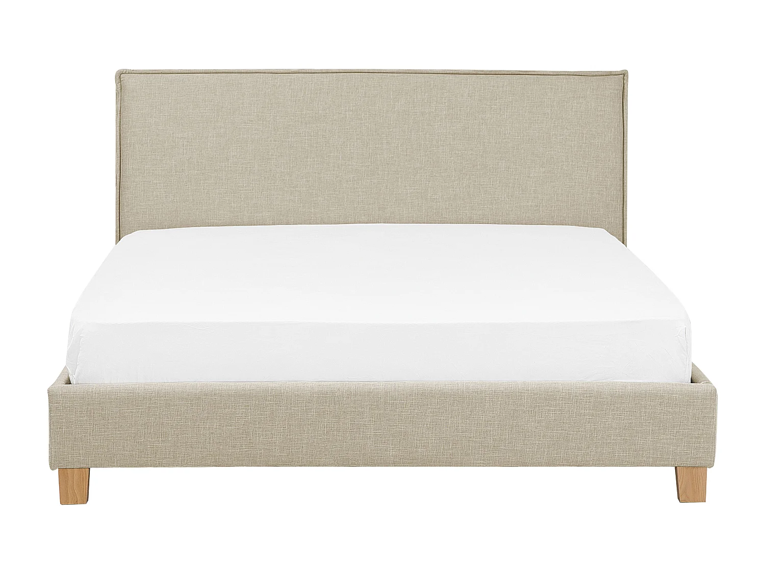 Lit avec sommier Tissu SENNEZ 180 x 200 cm Beige