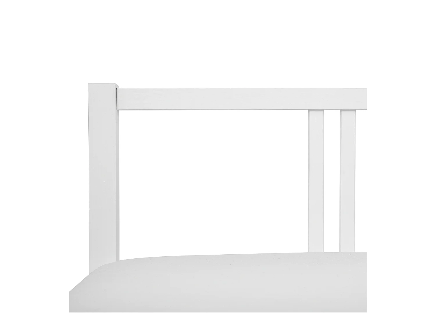 Lit avec sommier Bois de pin VANNES 140 x 200 cm Blanc