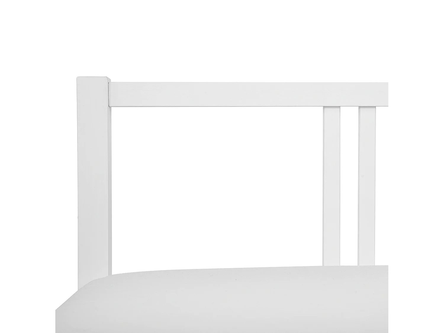 Lit avec sommier Bois de pin VANNES 140 x 200 cm Blanc