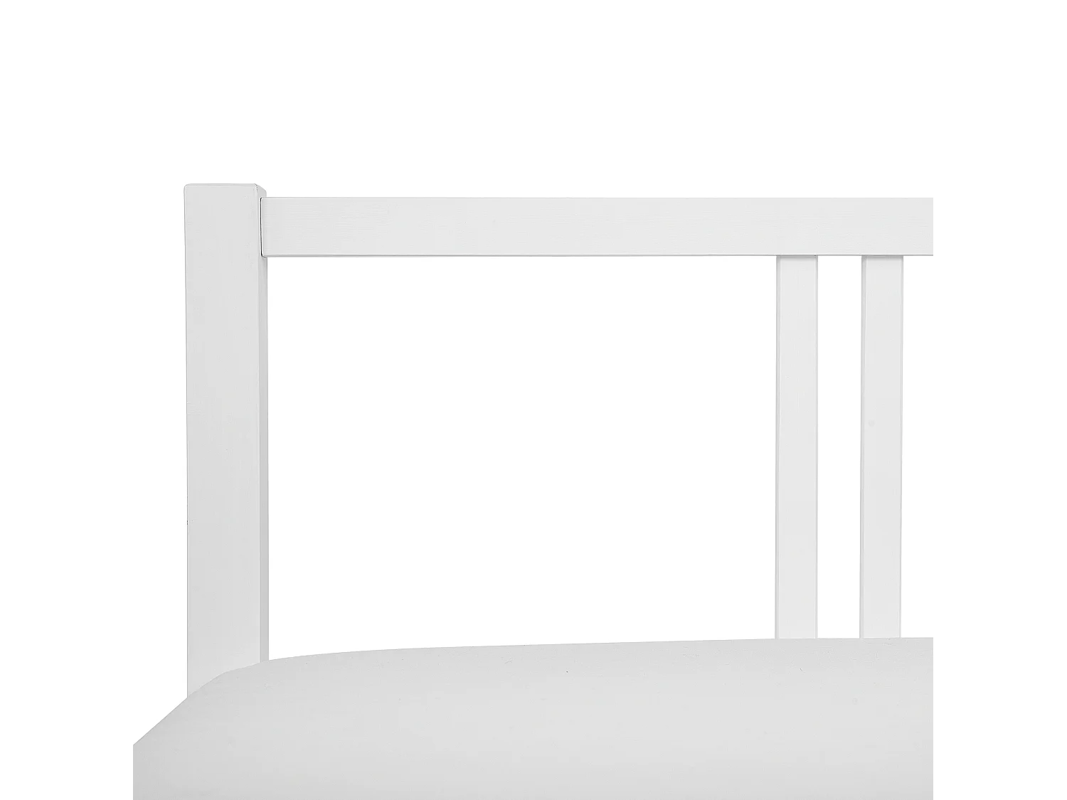 Lit avec sommier Bois de pin VANNES 140 x 200 cm Blanc