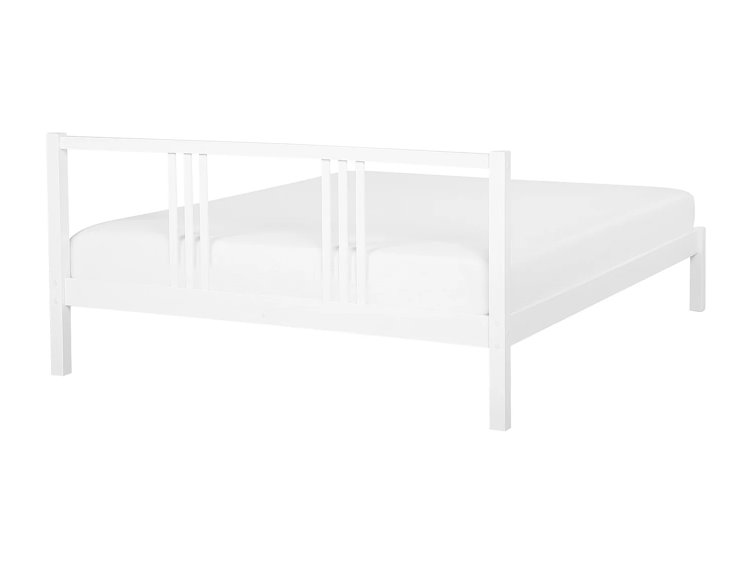 Bed Dennenhout VANNES 140 x 200 cm Wit