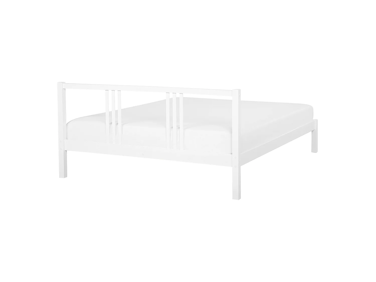 Säng med lamellram Furu VANNES 140 x 200 cm Vit