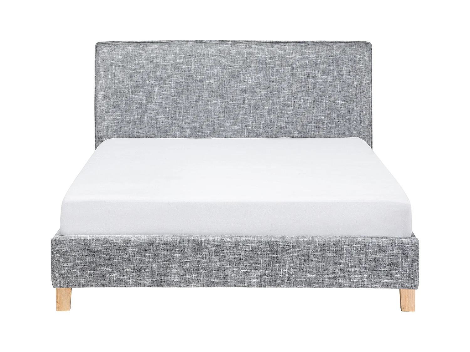 Bed met lattenbodem SENNEZ 140 x 200 cm Lichtgrijs