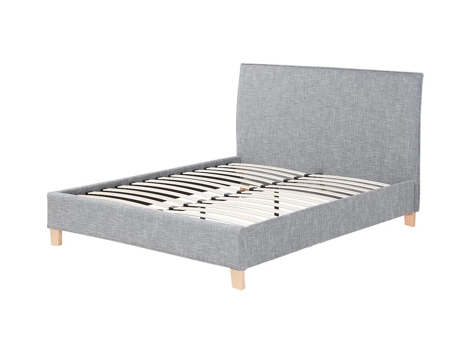 Bed met lattenbodem SENNEZ 140 x 200 cm Lichtgrijs