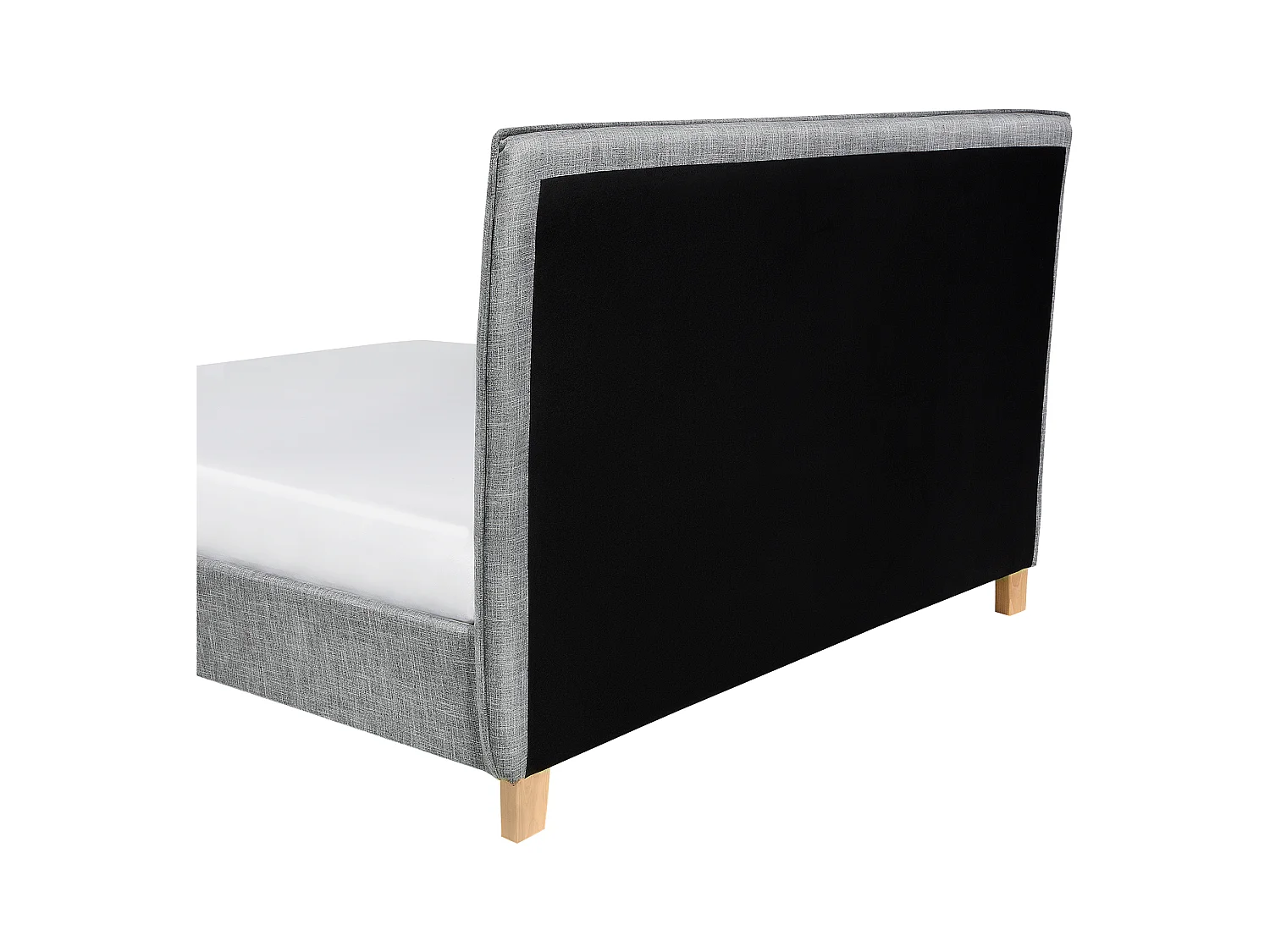 Bed met lattenbodem SENNEZ 140 x 200 cm Lichtgrijs