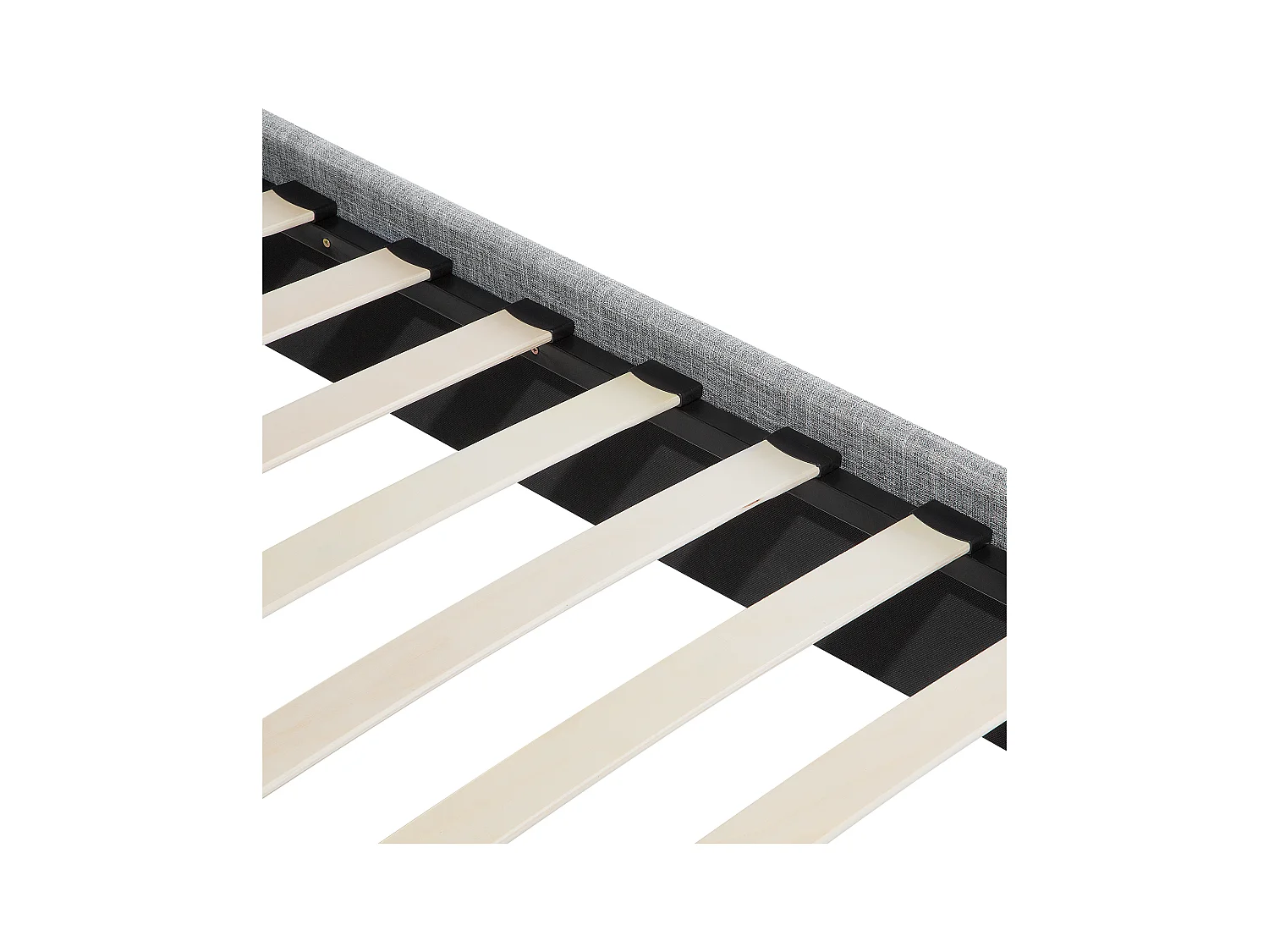 Bed met lattenbodem SENNEZ 140 x 200 cm Lichtgrijs