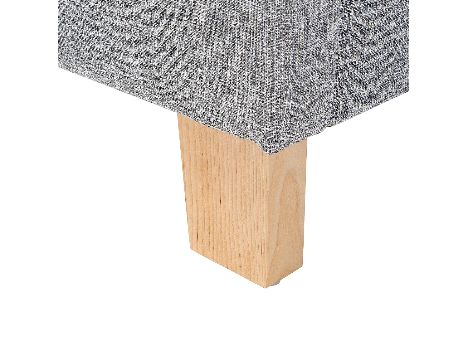 Cama com estrado SENNEZ 140 x 200 cm Cinzento claro