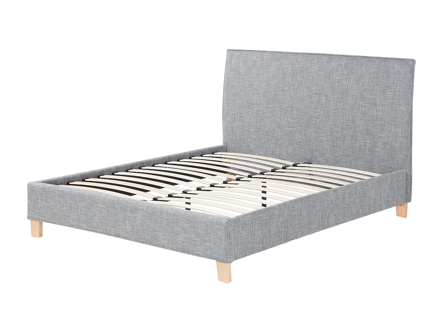 Bed met lattenbodem SENNEZ 140 x 200 cm Lichtgrijs