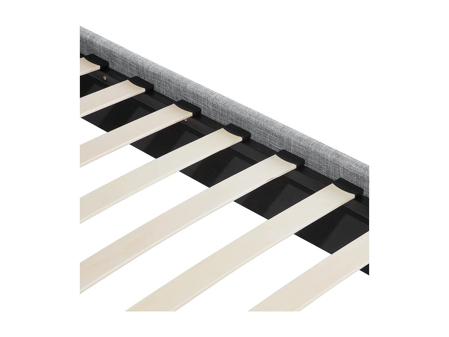 Bed met lattenbodem SENNEZ 140 x 200 cm Lichtgrijs