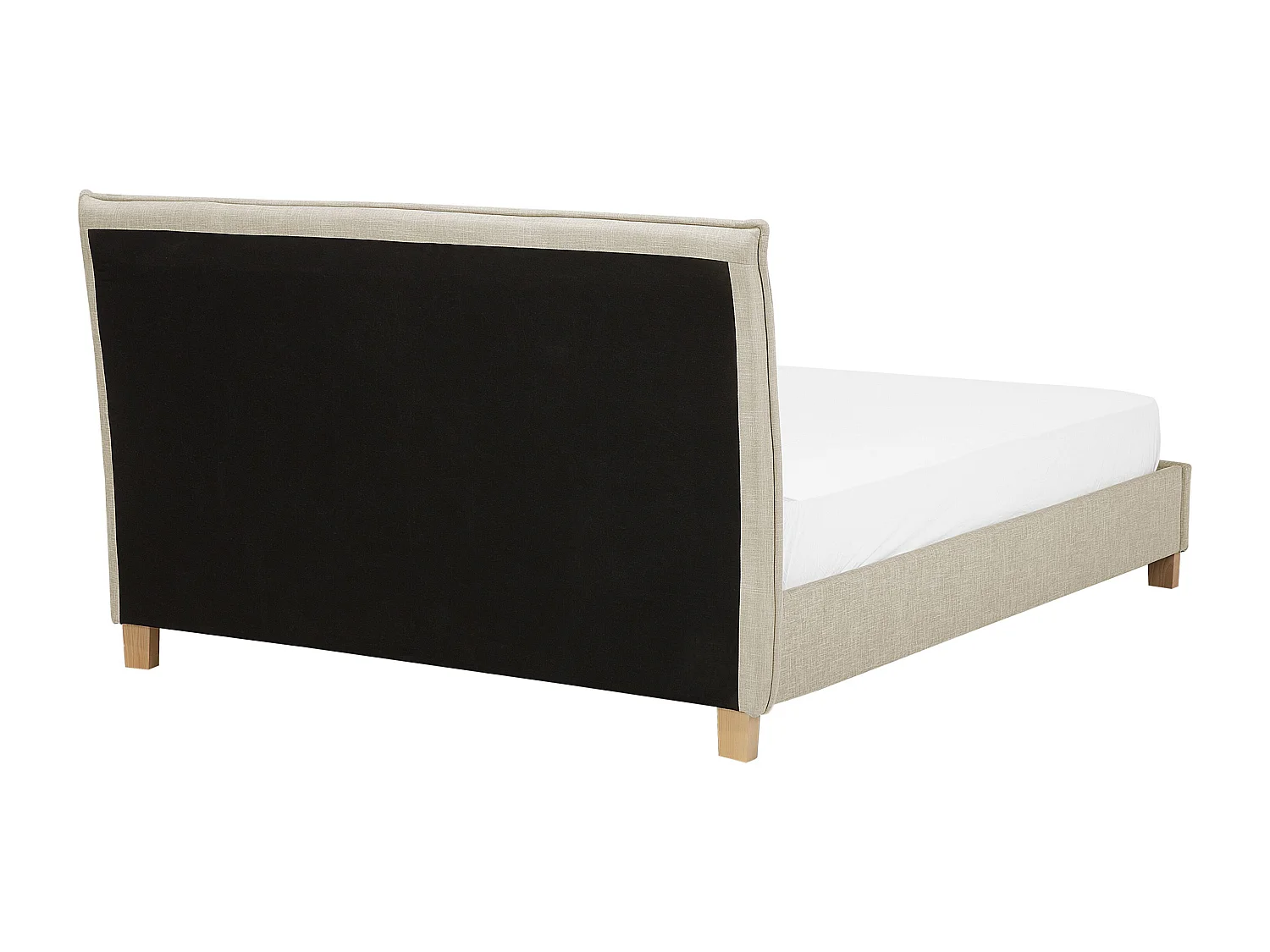 Lit avec sommier Tissu SENNEZ 160 x 200 cm Beige