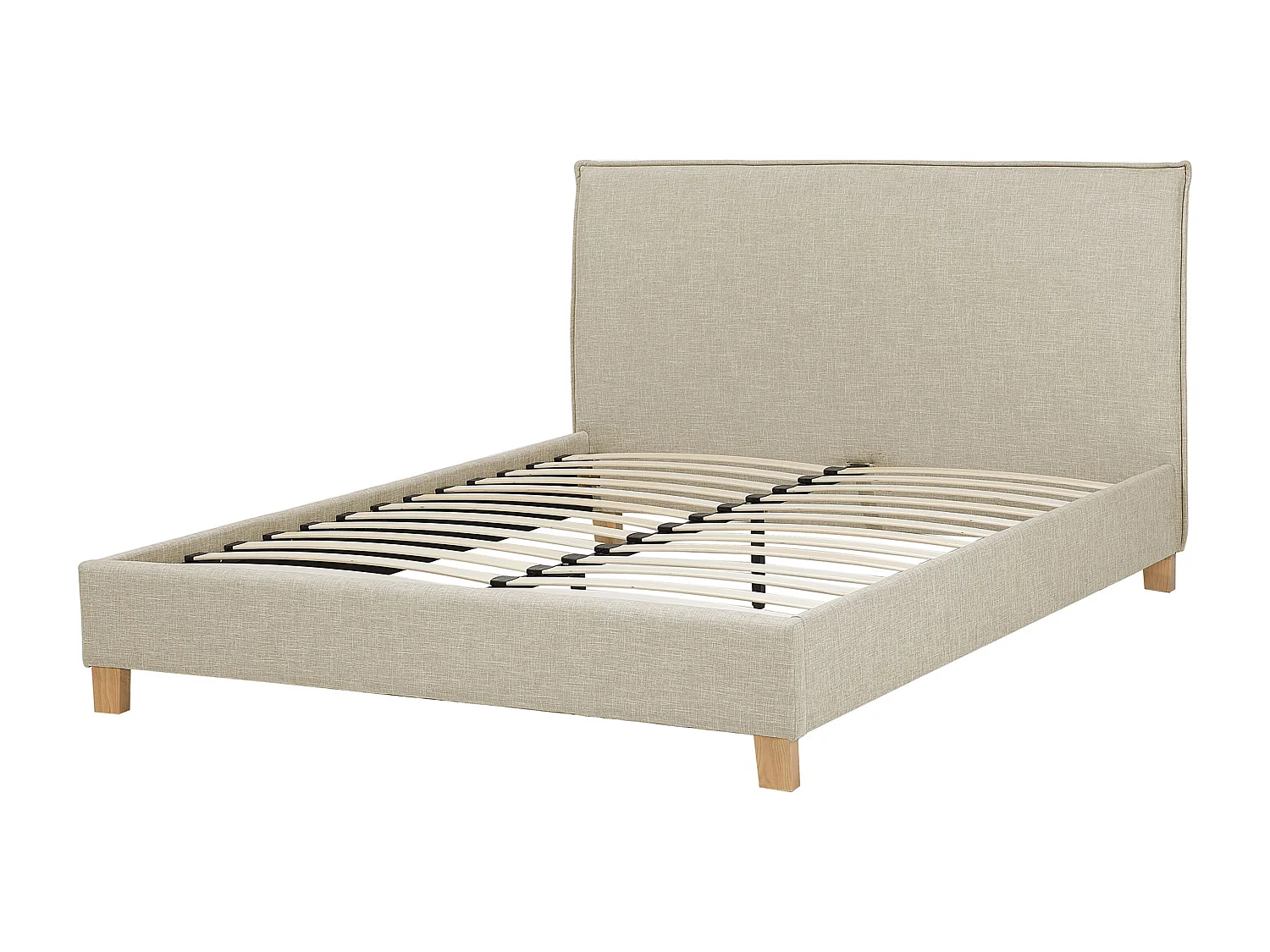 Lit avec sommier Tissu SENNEZ 160 x 200 cm Beige
