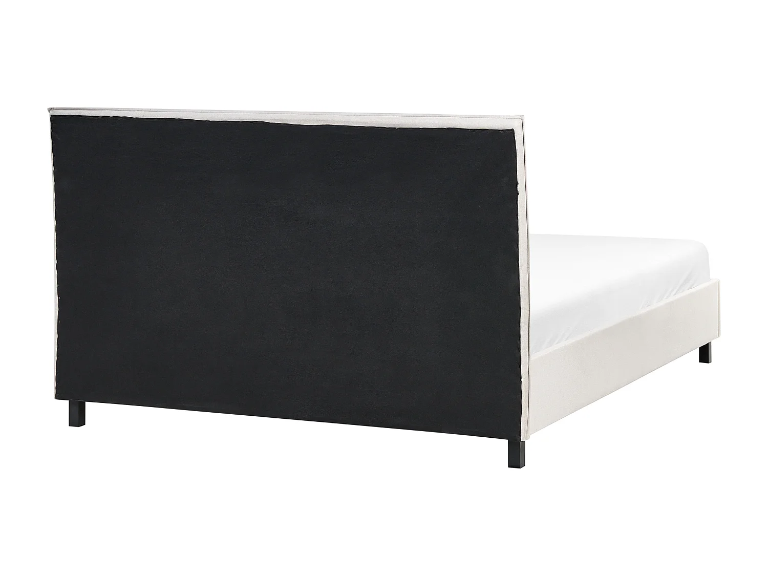 Bequemes Polsterbett Doppelbett Polsterbezug beige Sennez