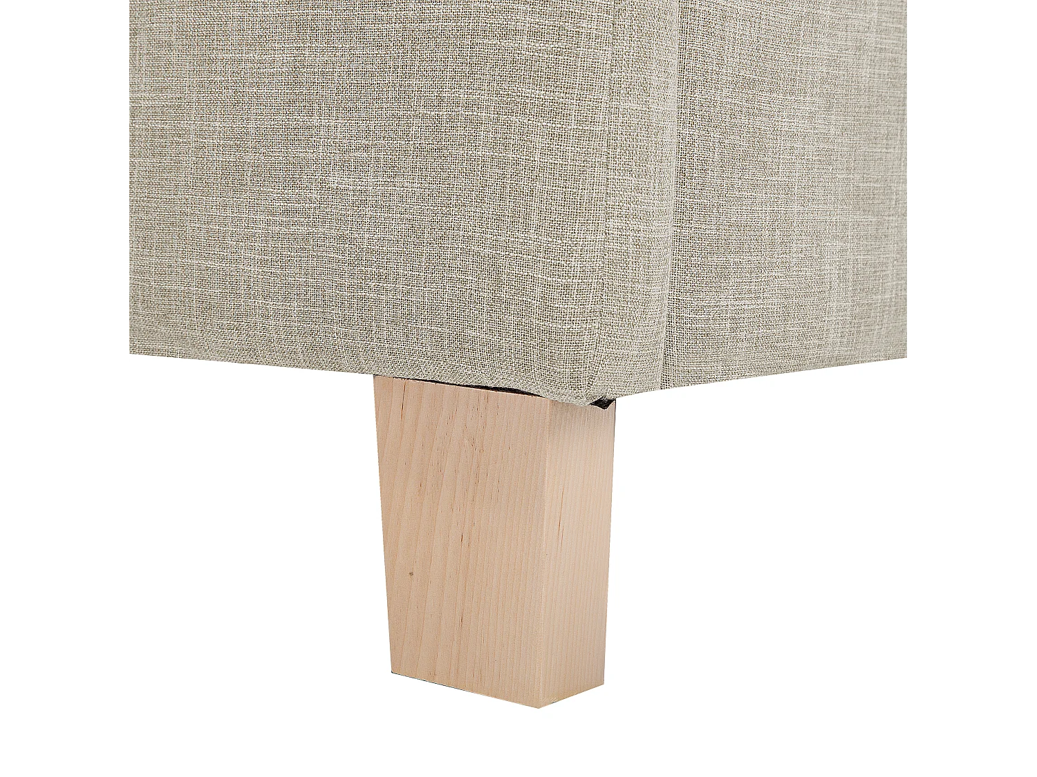 Bequemes Polsterbett Doppelbett Polsterbezug beige Sennez
