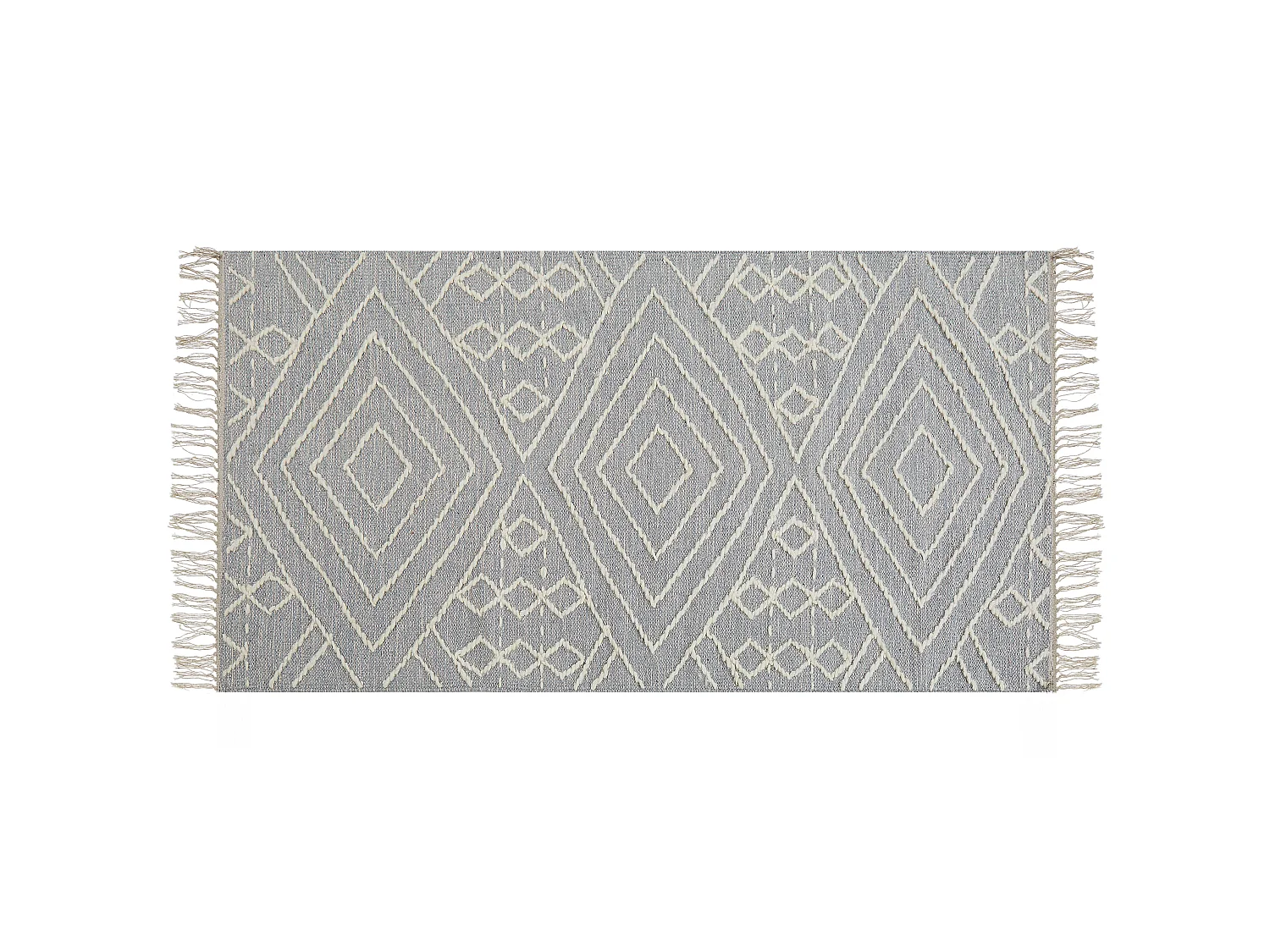 Matta KHENIFRA Ljusgrå 80 x 150 cm Bomull