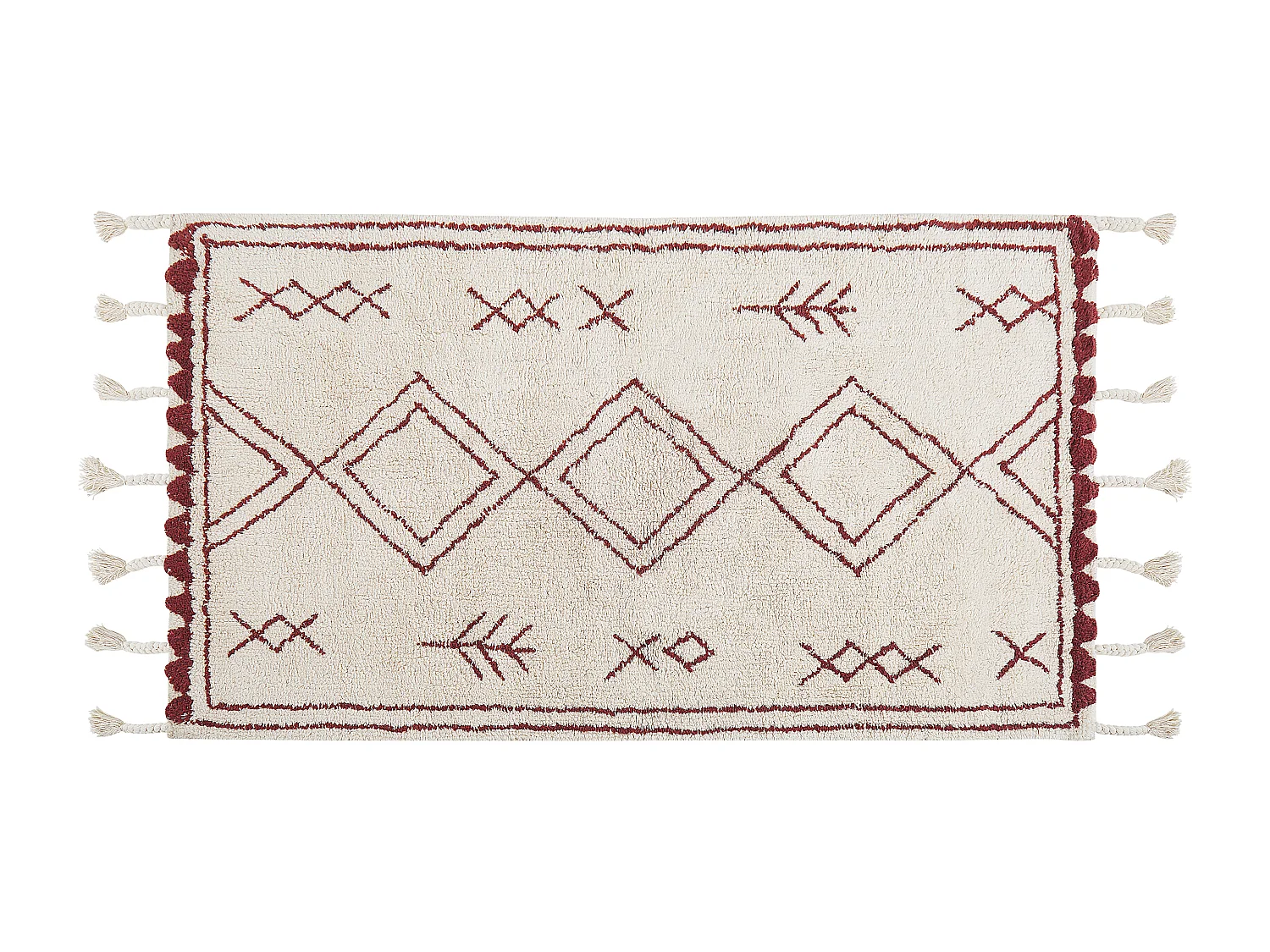 Tapis KENITRA Blanc cassé 80 x 150 cm Coton