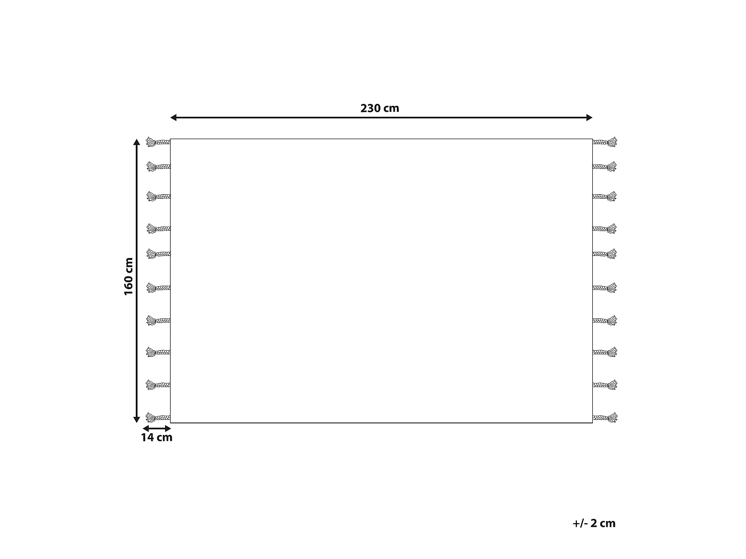 Tapis KENITRA Blanc cassé 160 x 230 cm Coton