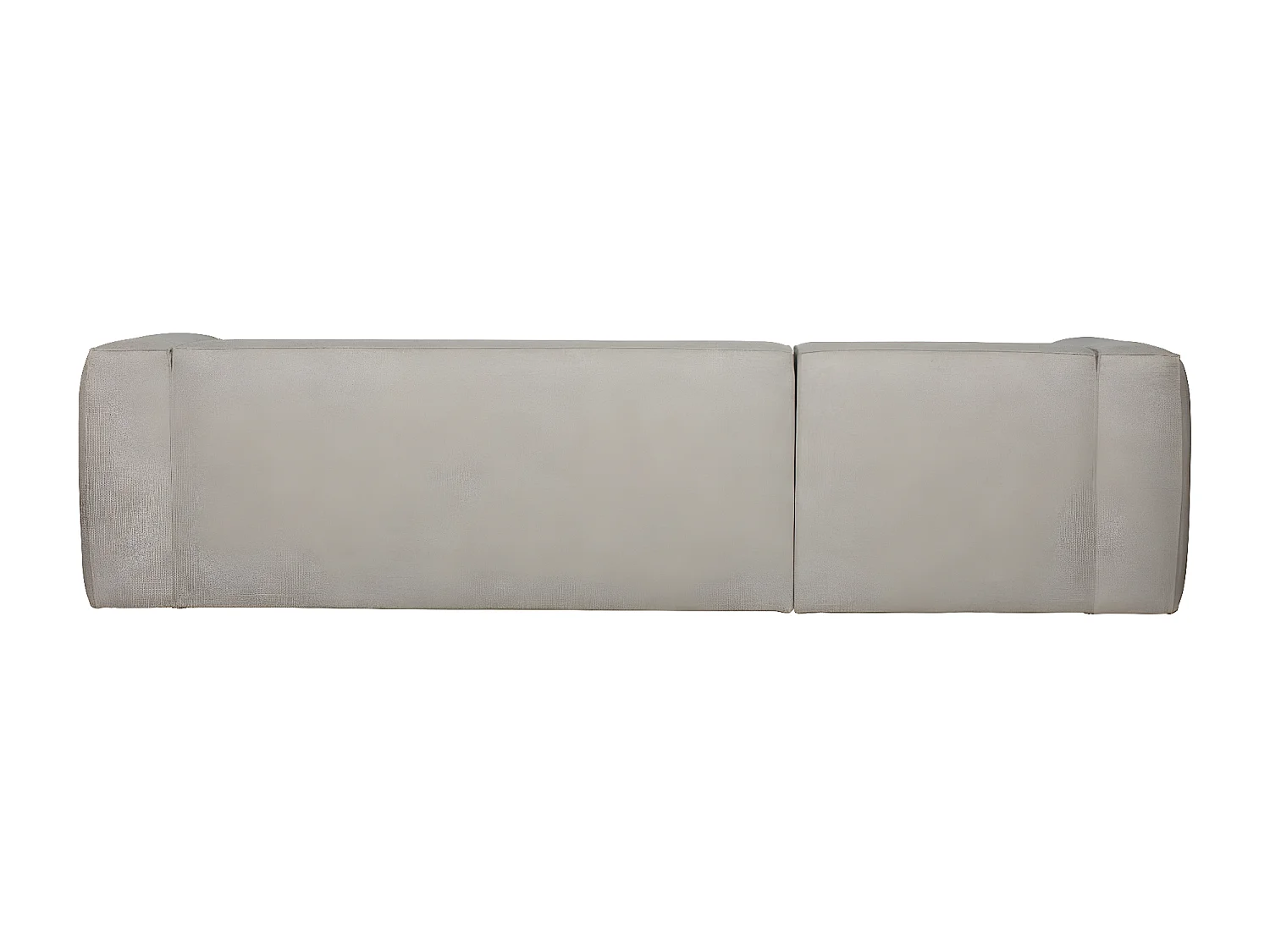 BEAN - Canapé d'angle gauche 5 places en tissu gris tendance