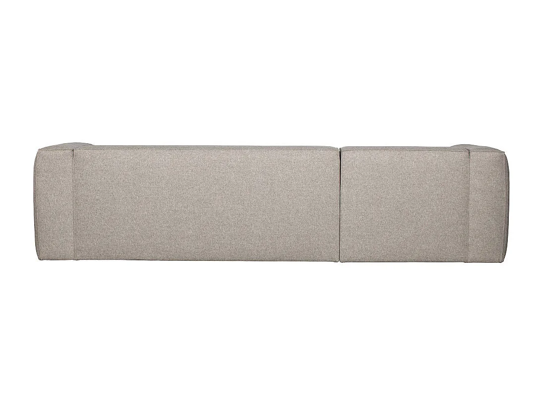 Bean - Canapé d'angle gauche 4 places en tissu style monobloc - Gris clair