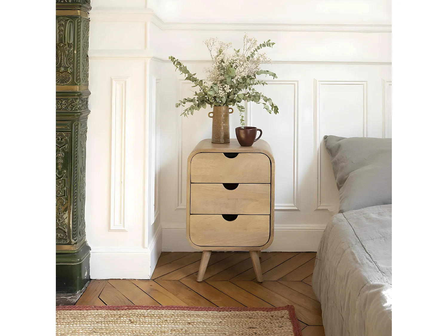 Lot de 2 tables de chevet manguier