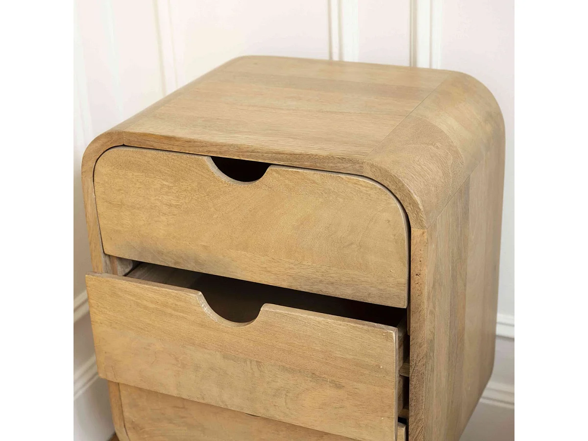Lot de 2 tables de chevet manguier