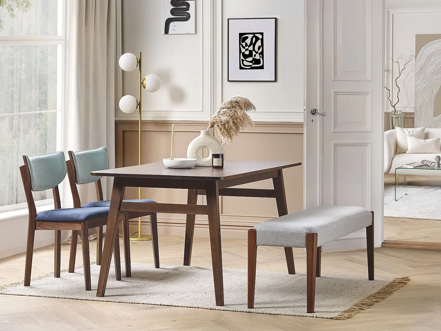 Mesa de comedor VENTERA Marrón oscuro 140 cm 85 cm