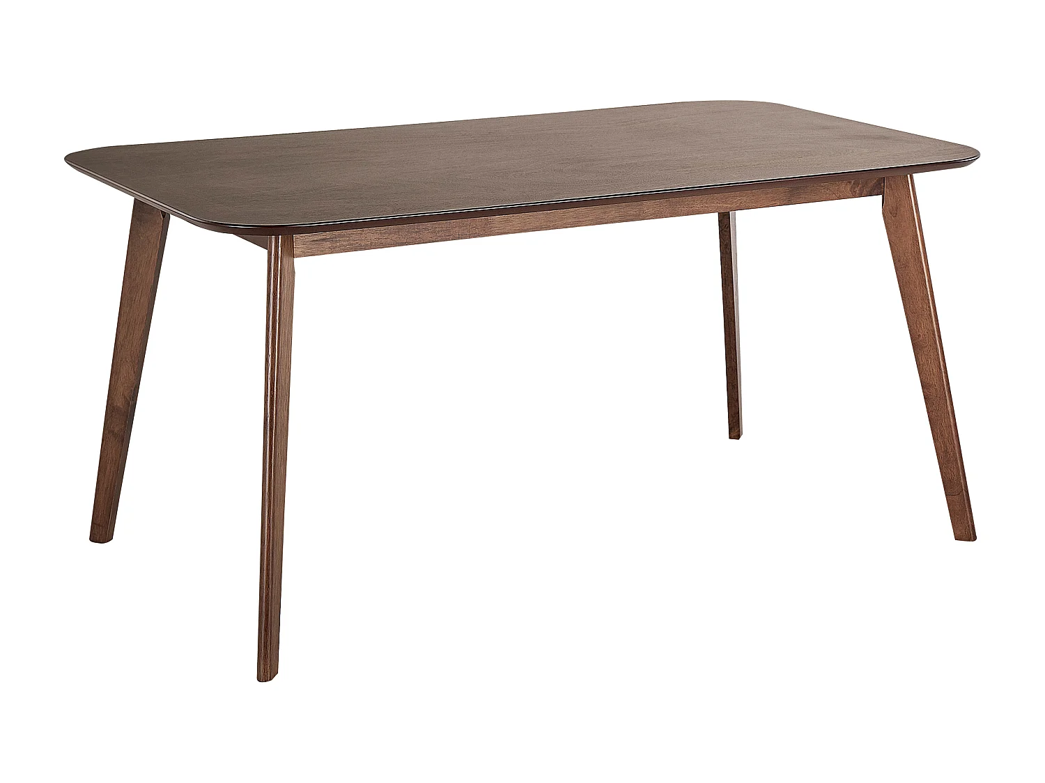 Esszimmertisch Gummibaumholz MDF- Platte 150 x 90 cm dunkler Holzfarbton Ephrata