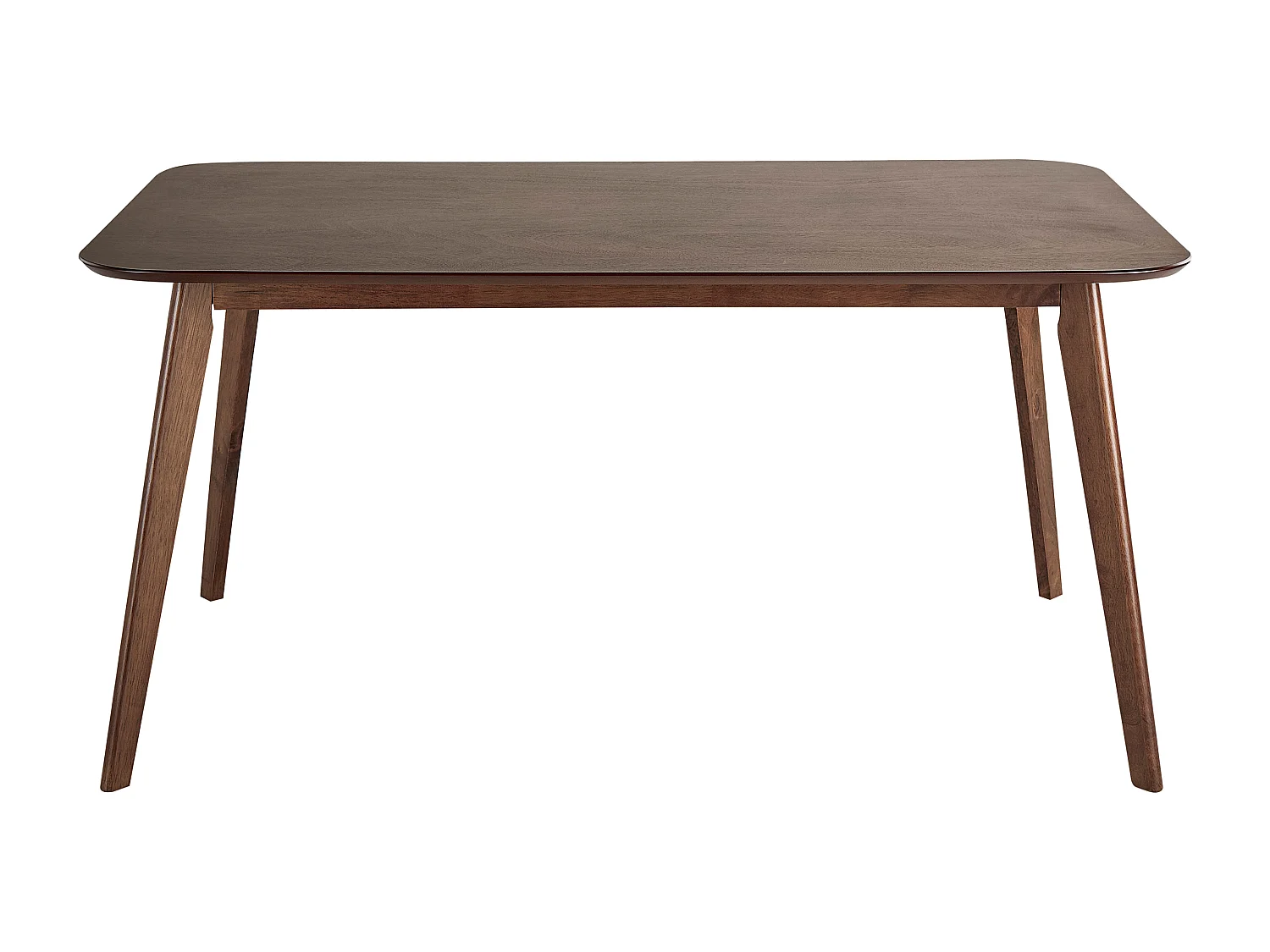 Esszimmertisch Gummibaumholz MDF- Platte 150 x 90 cm dunkler Holzfarbton Ephrata