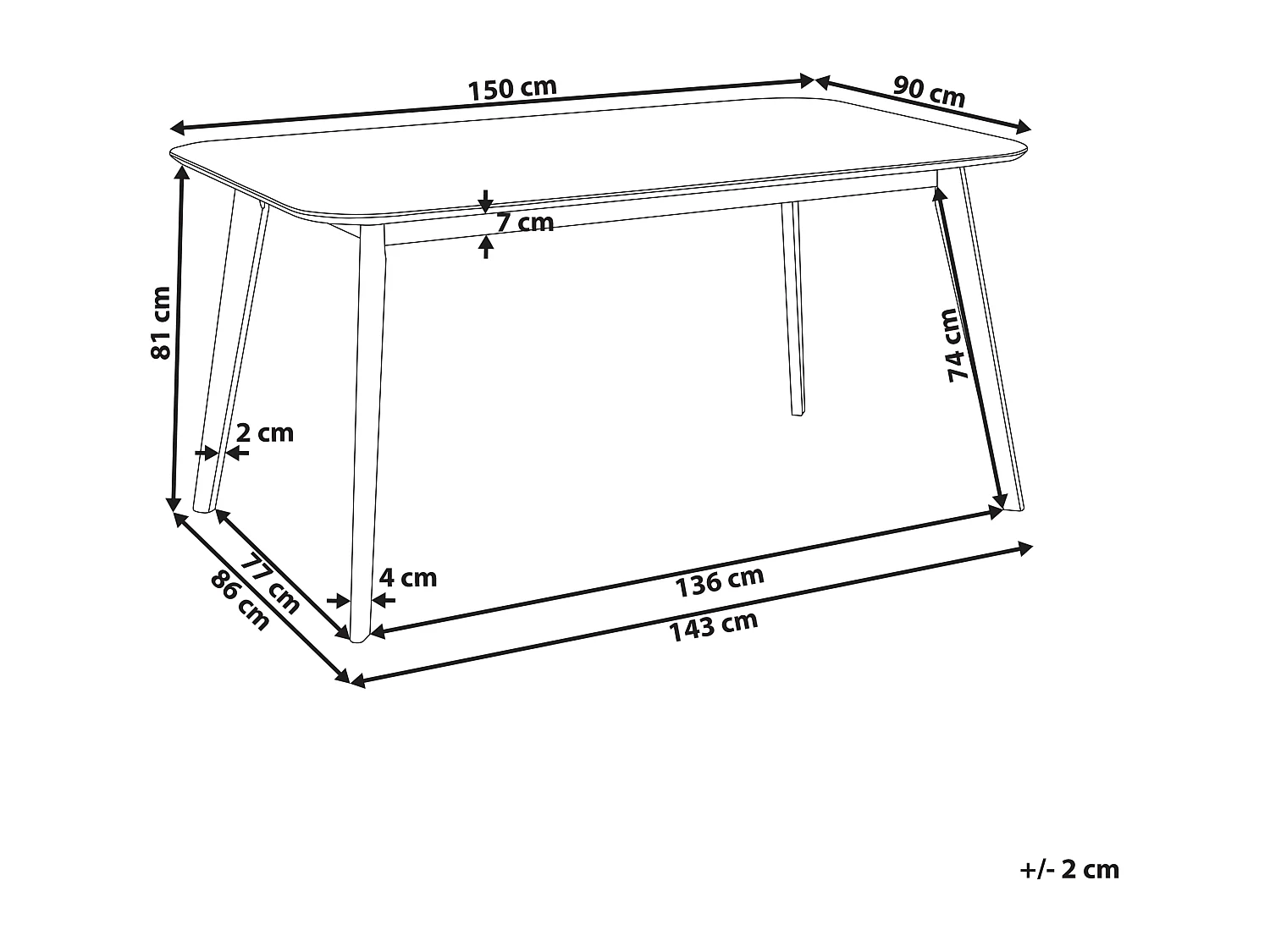 Tavolo da pranzo EPHRATA Mogano scuro 150 cm 90 cm