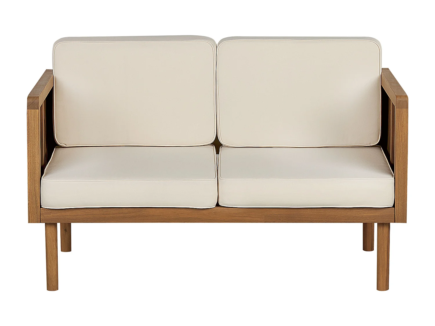 Set salotto da giardino con tavolo e pouf 5 posti BARATTI Legno d'acacia Marrone