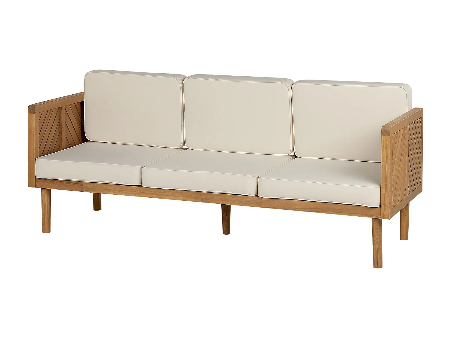 Set salotto da giardino con tavolo e pouf 5 posti BARATTI Legno d'acacia Marrone