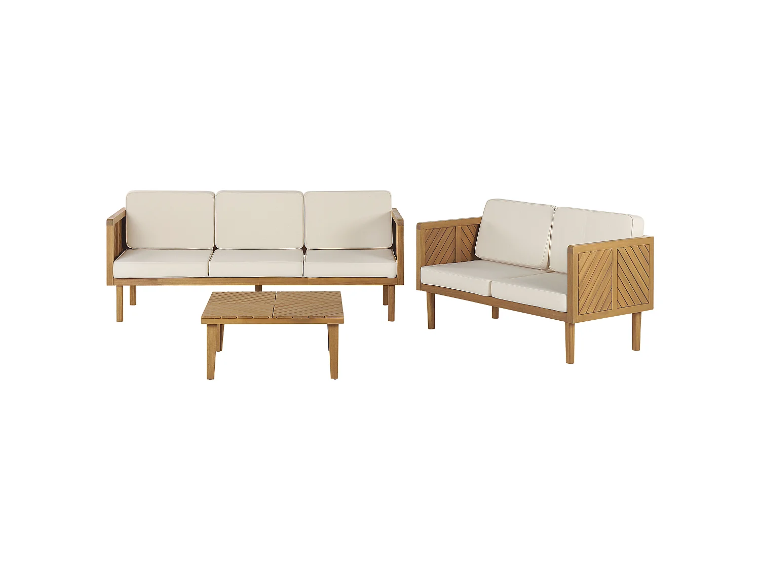 Loungeset met tafel 5-zitter BARATTI Acaciahout Bruin