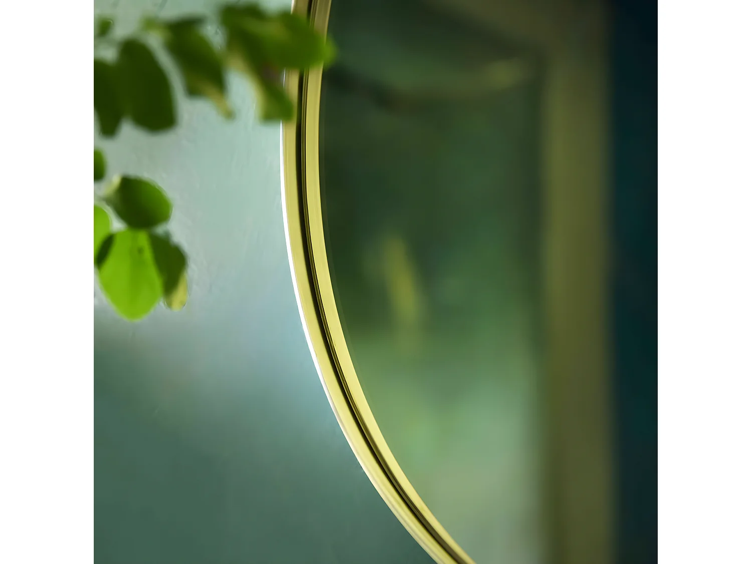 Miroir rond en laiton