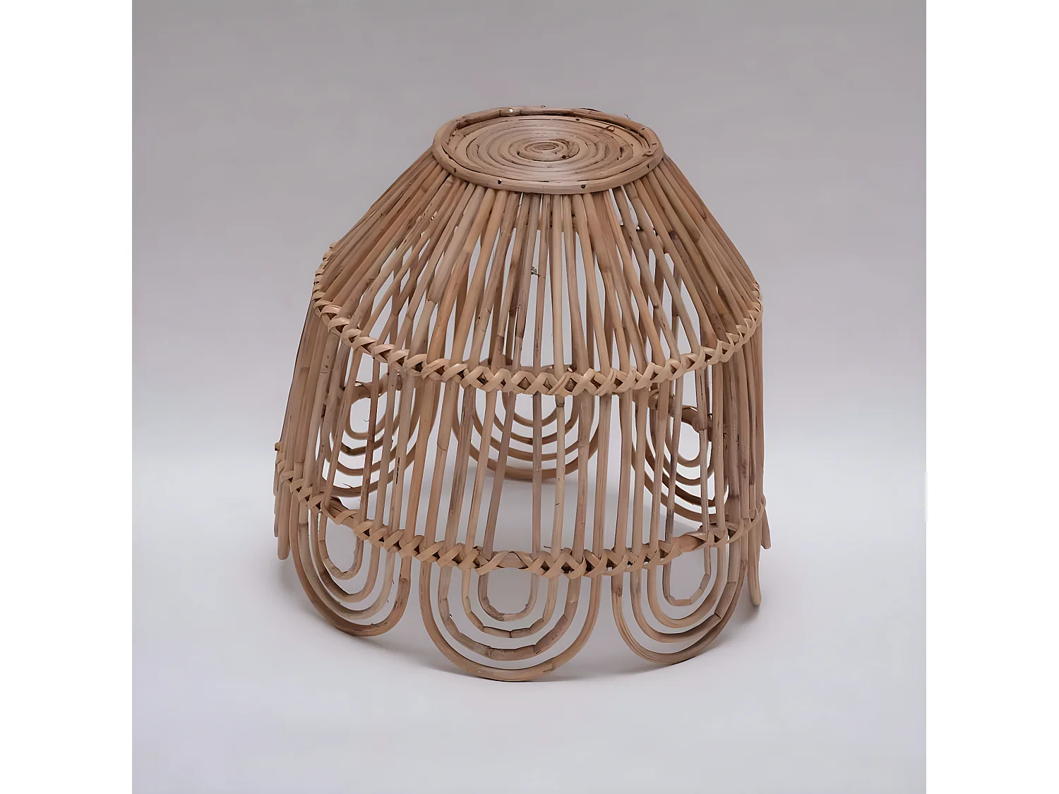 Suspension vintage en rotin