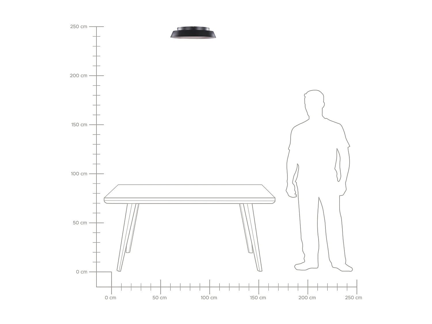 Lampadario a LED BILIN Metallo Nero