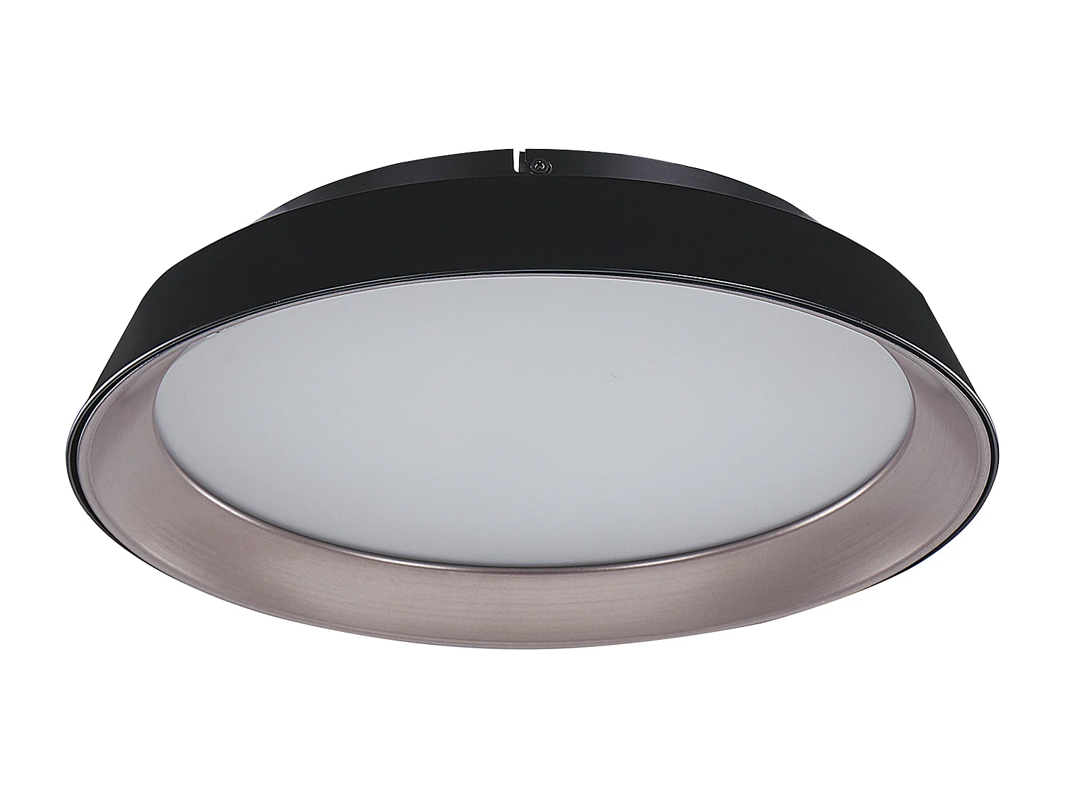 LED Deckenleuchte Metall Acryl schwarz flach rund warmweißes Licht Modern Bilin