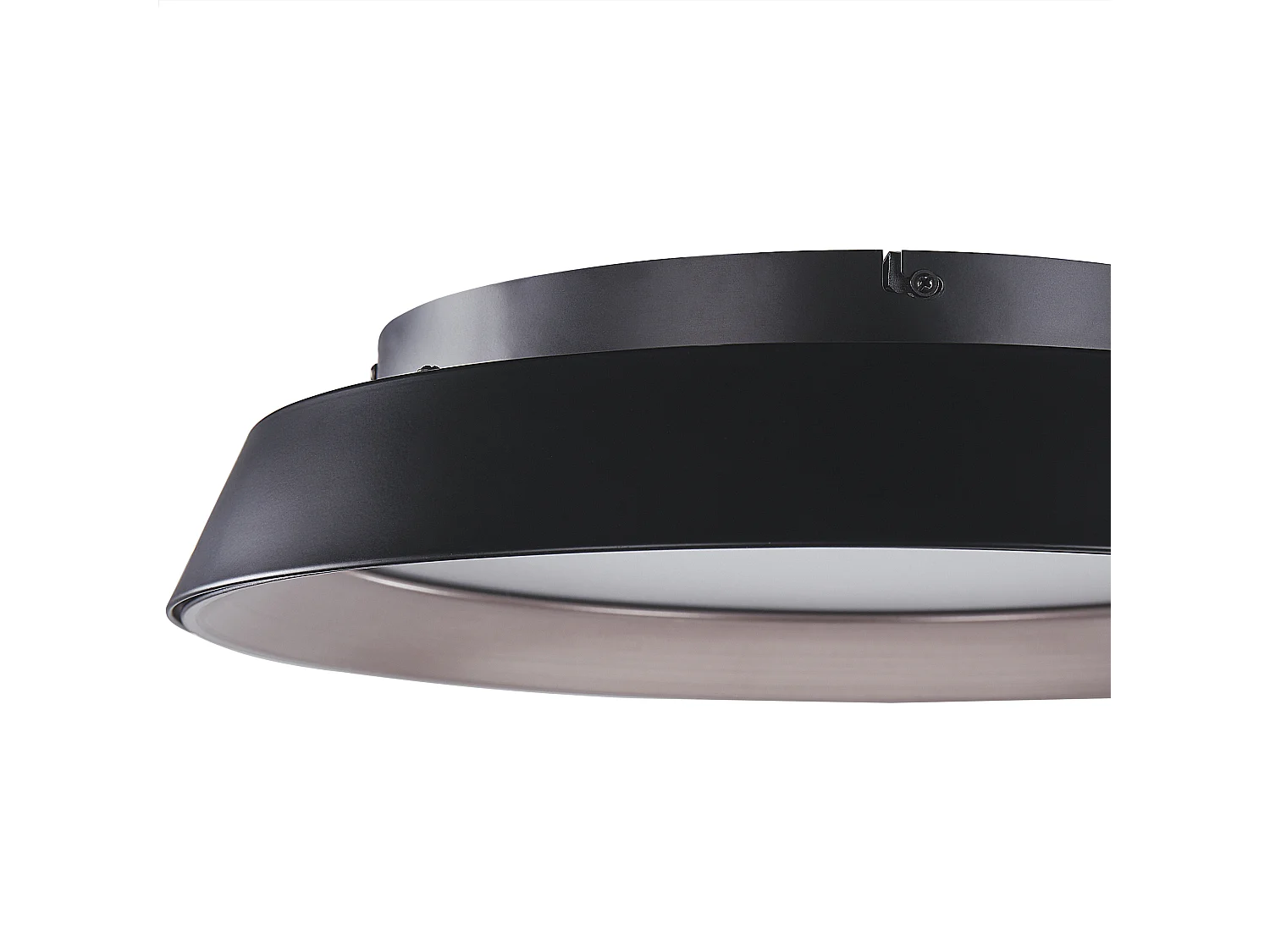 LED Deckenleuchte Metall Acryl schwarz flach rund warmweißes Licht Modern Bilin