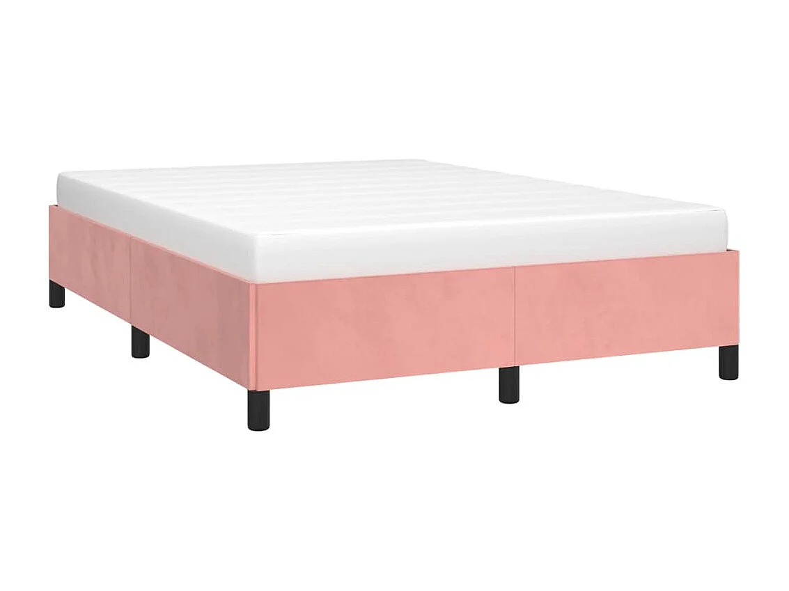 Lit double | Lit adulte | Cadre de lit rose 140x190 cm velours