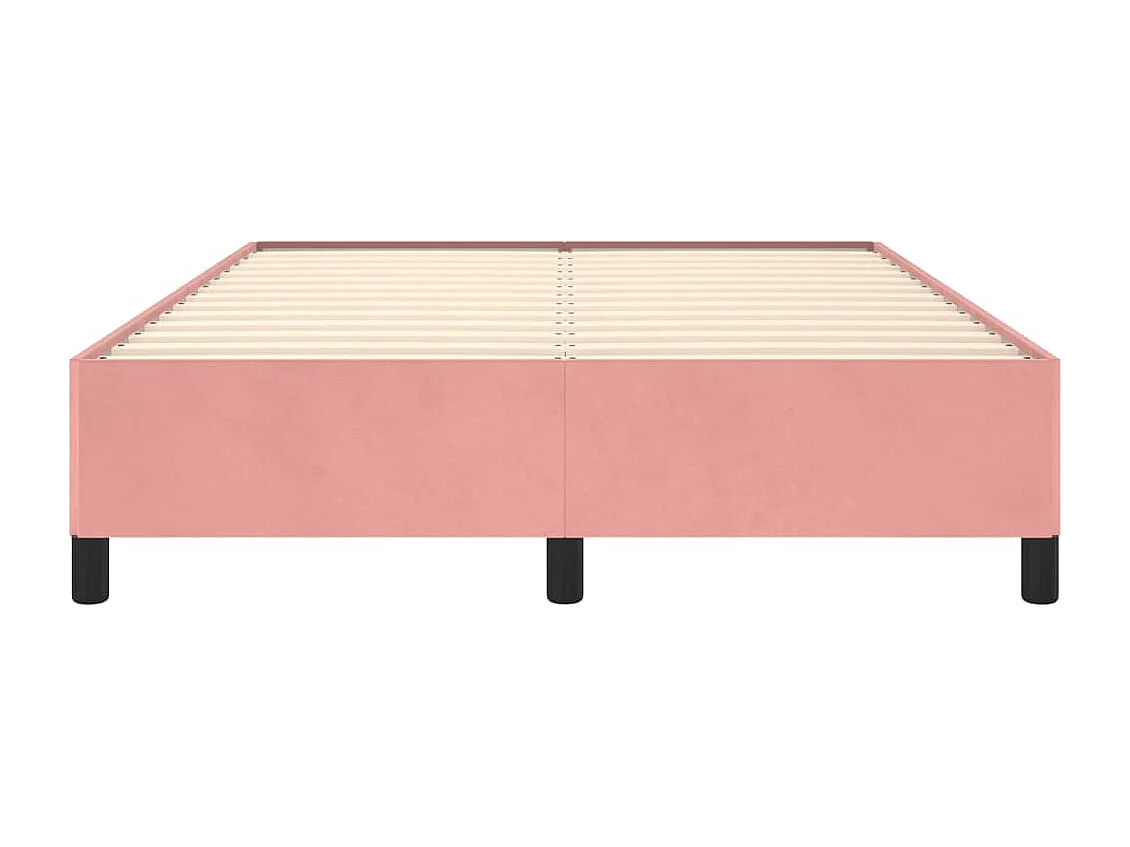 Lit double | Lit adulte | Cadre de lit rose 140x190 cm velours