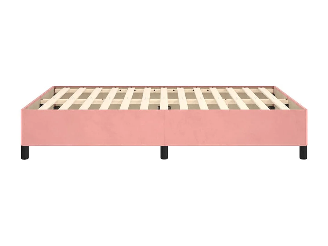 Lit double | Lit adulte | Cadre de lit rose 140x190 cm velours