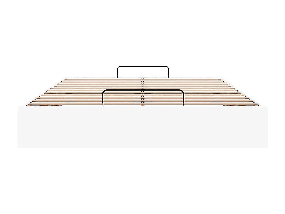 Lit double | Lit adulte | Cadre de lit ottoman blanc 140x200 cm similicuir