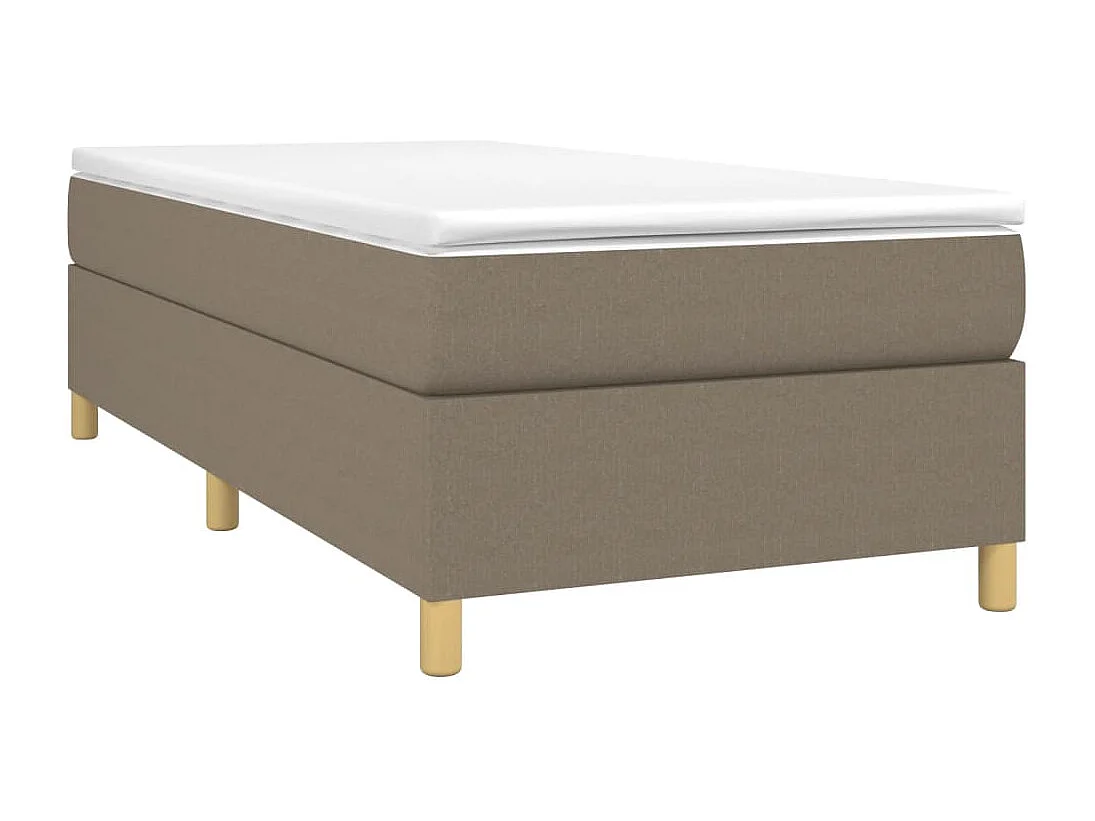 Lit simple | Lit adulte, enfant | Cadre de lit taupe 90x200 cm tissu