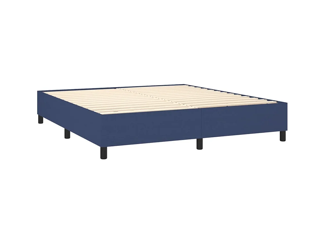 Lit double | Lit adulte | Cadre de lit bleu 160x200 cm tissu