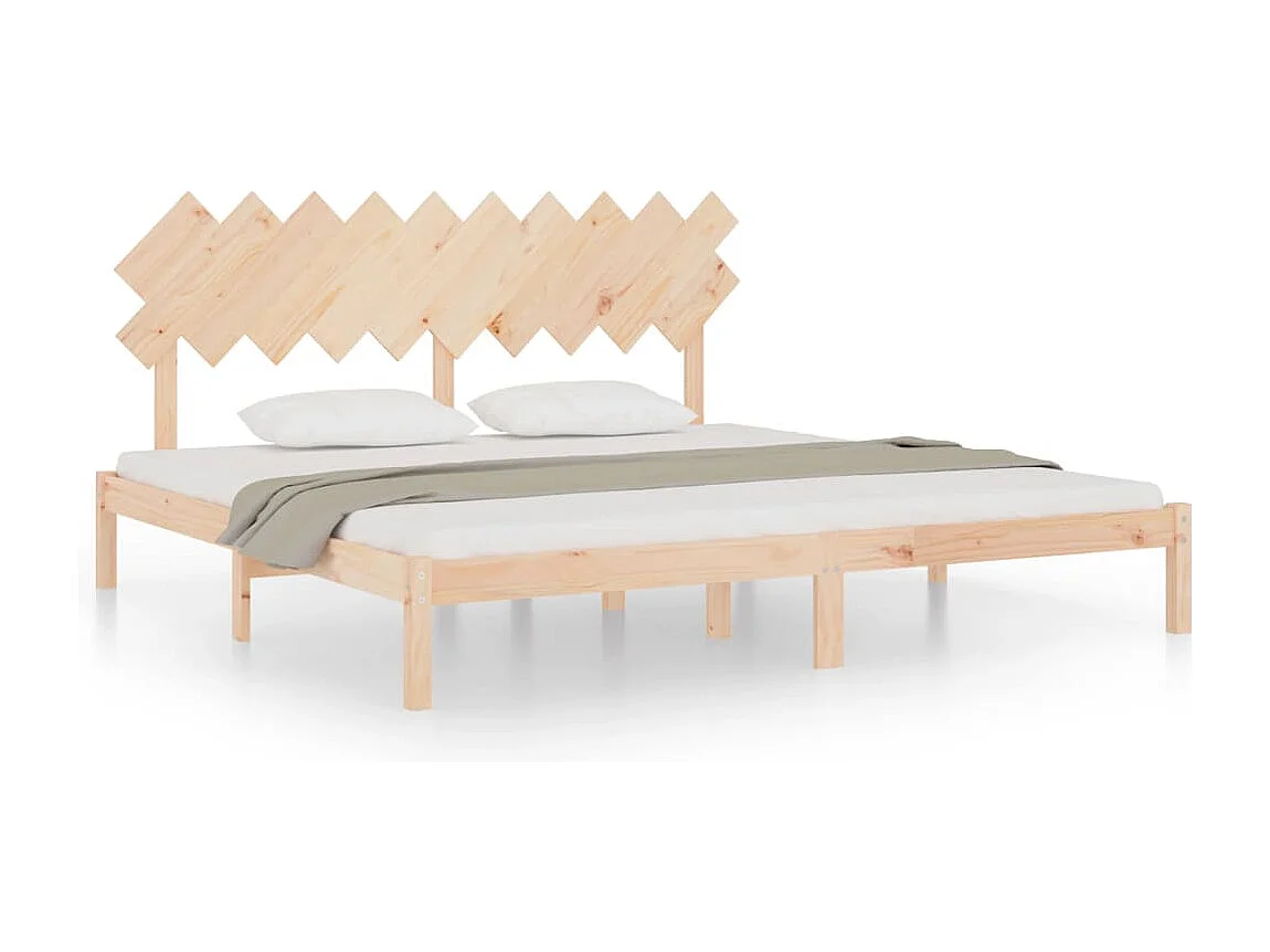 Lit double | Lit adulte | Cadre de lit 200x200 cm bois massif
