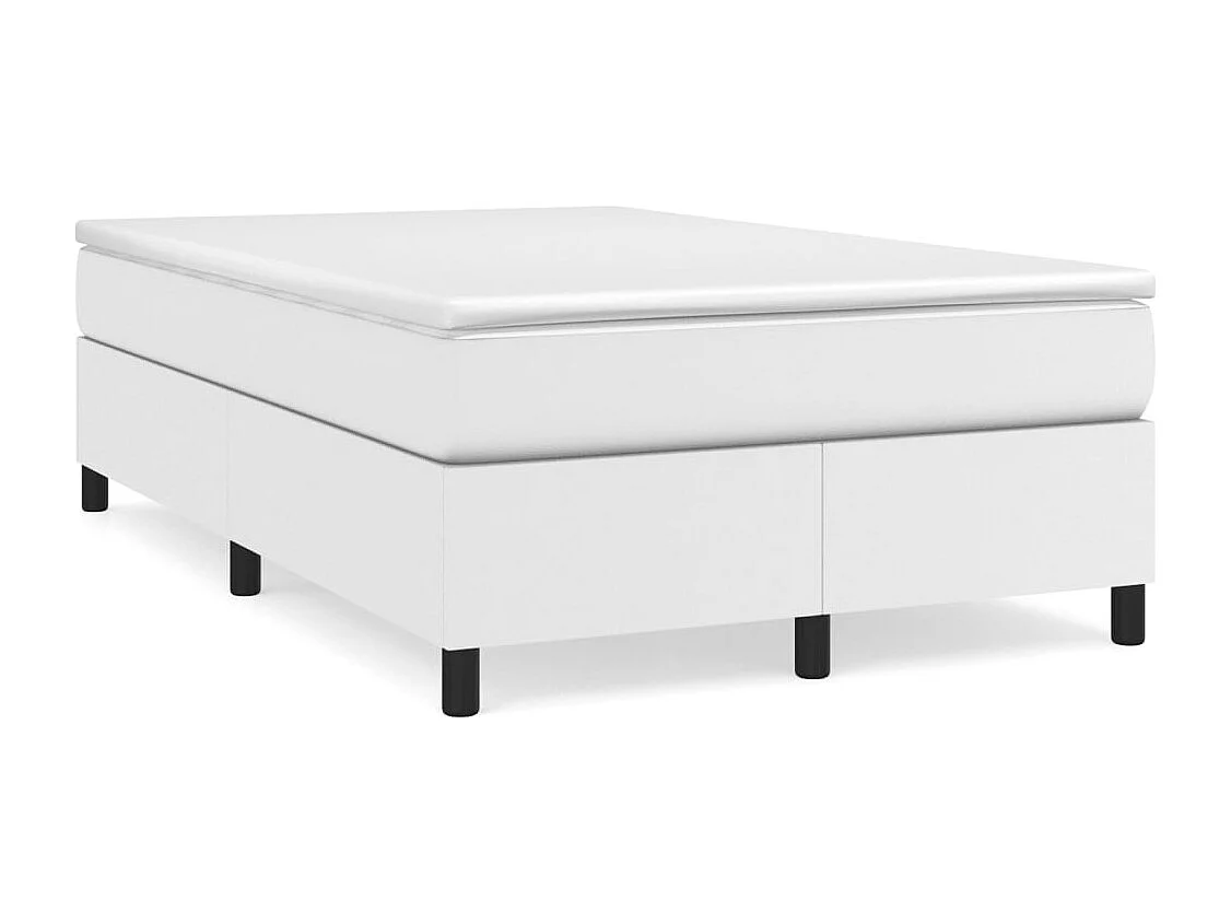 Lit simple | Lit adulte, enfant | Cadre de lit blanc 120x200 cm similicuir