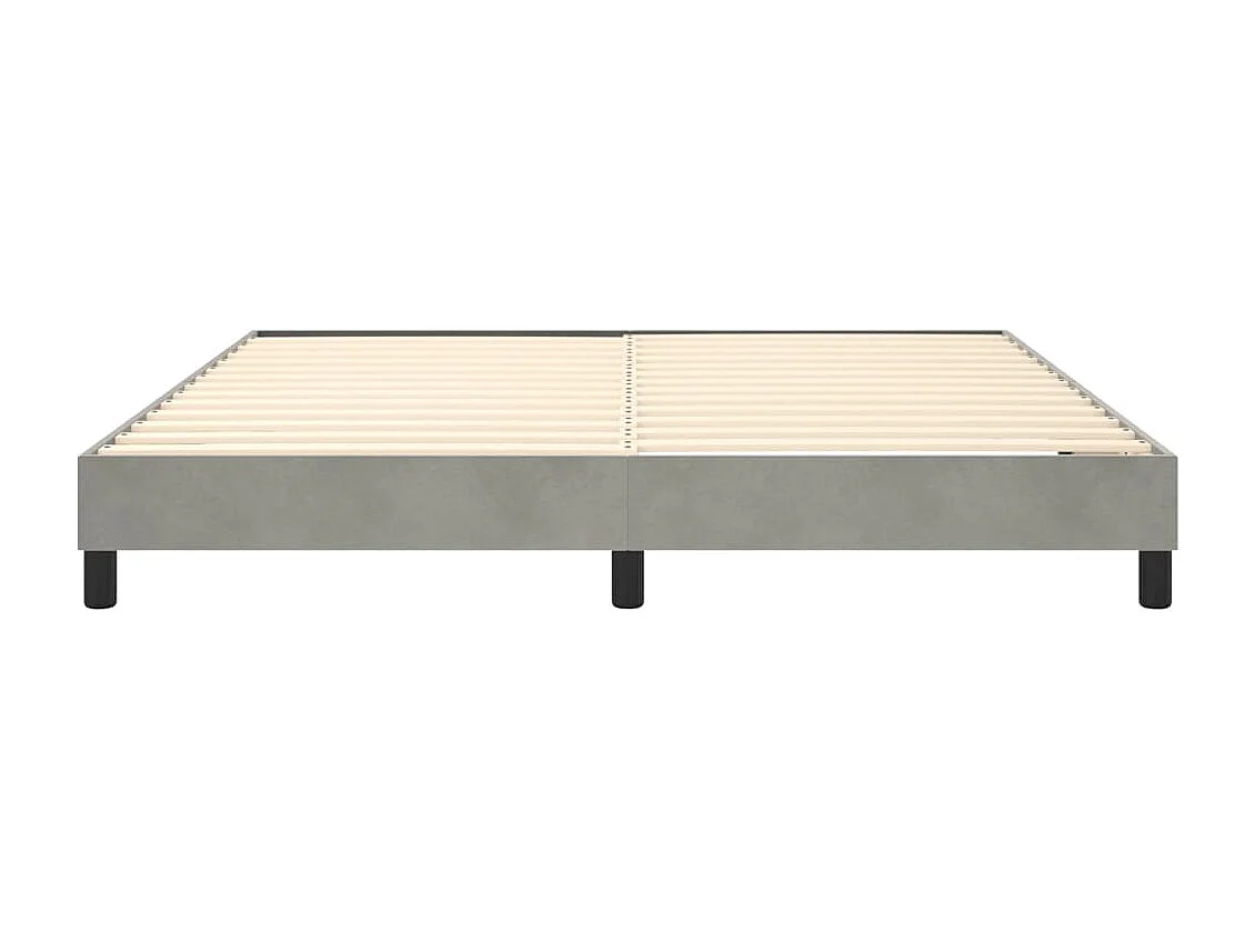 Lit double | Lit adulte | Cadre de lit gris clair 180x200 cm velours