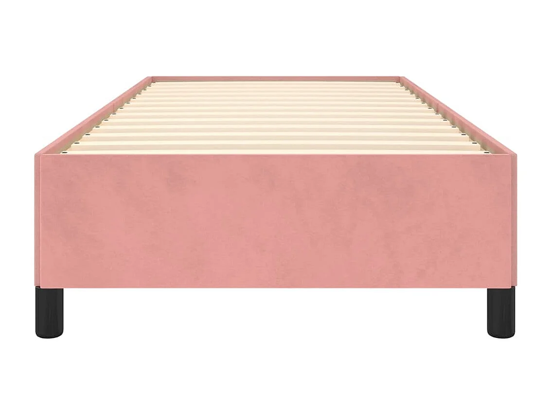 Lit simple | Lit adulte, enfant | Cadre de lit rose 100x200 cm velours