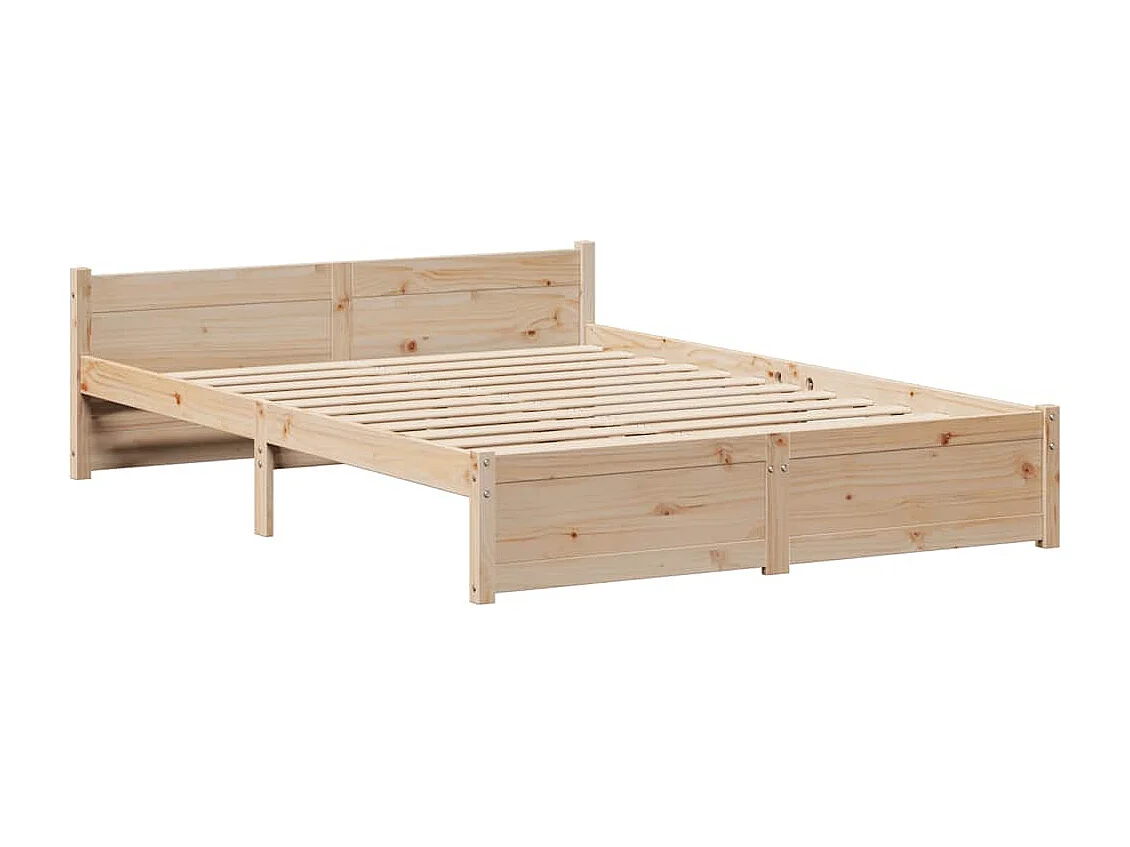 Lit simple | Lit adulte, enfant | Cadre de lit 120x200 cm bois de pin massif