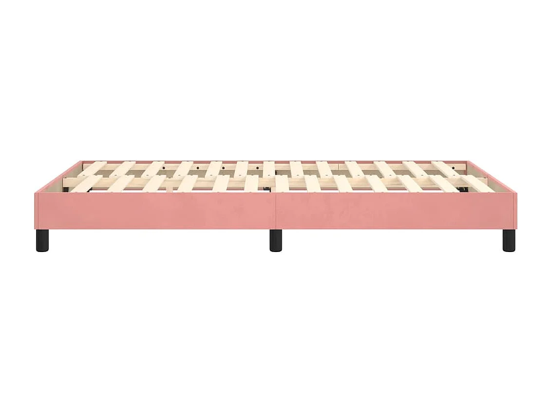 Lit simple | Lit adulte, enfant | Cadre de lit rose 120x200 cm velours