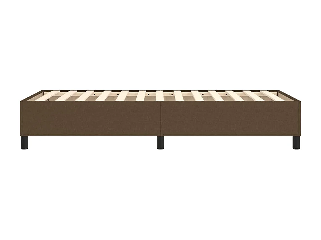 Lit simple | Lit adulte, enfant | Cadre de lit marron foncé 80x200 cm tissu