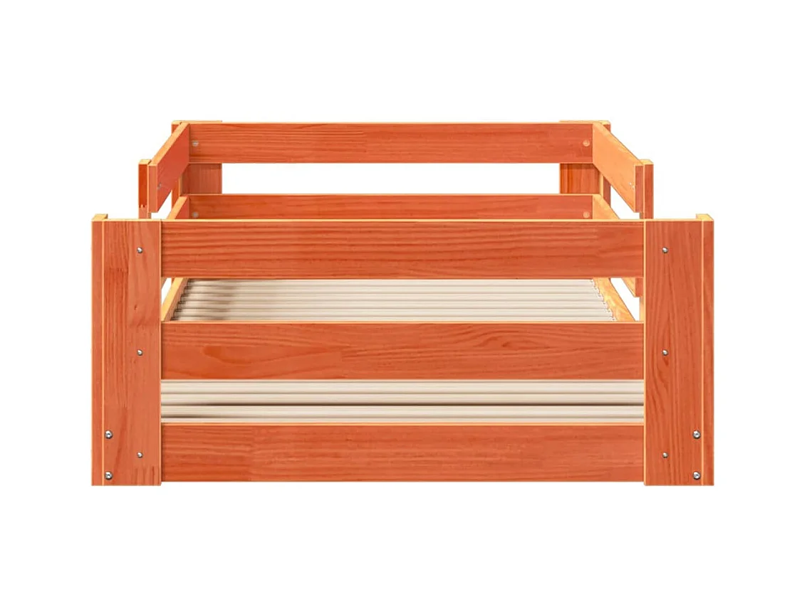 Lit simple | Lit adulte, enfant | Cadre de lit cire marron 75x190 cm bois pin massif